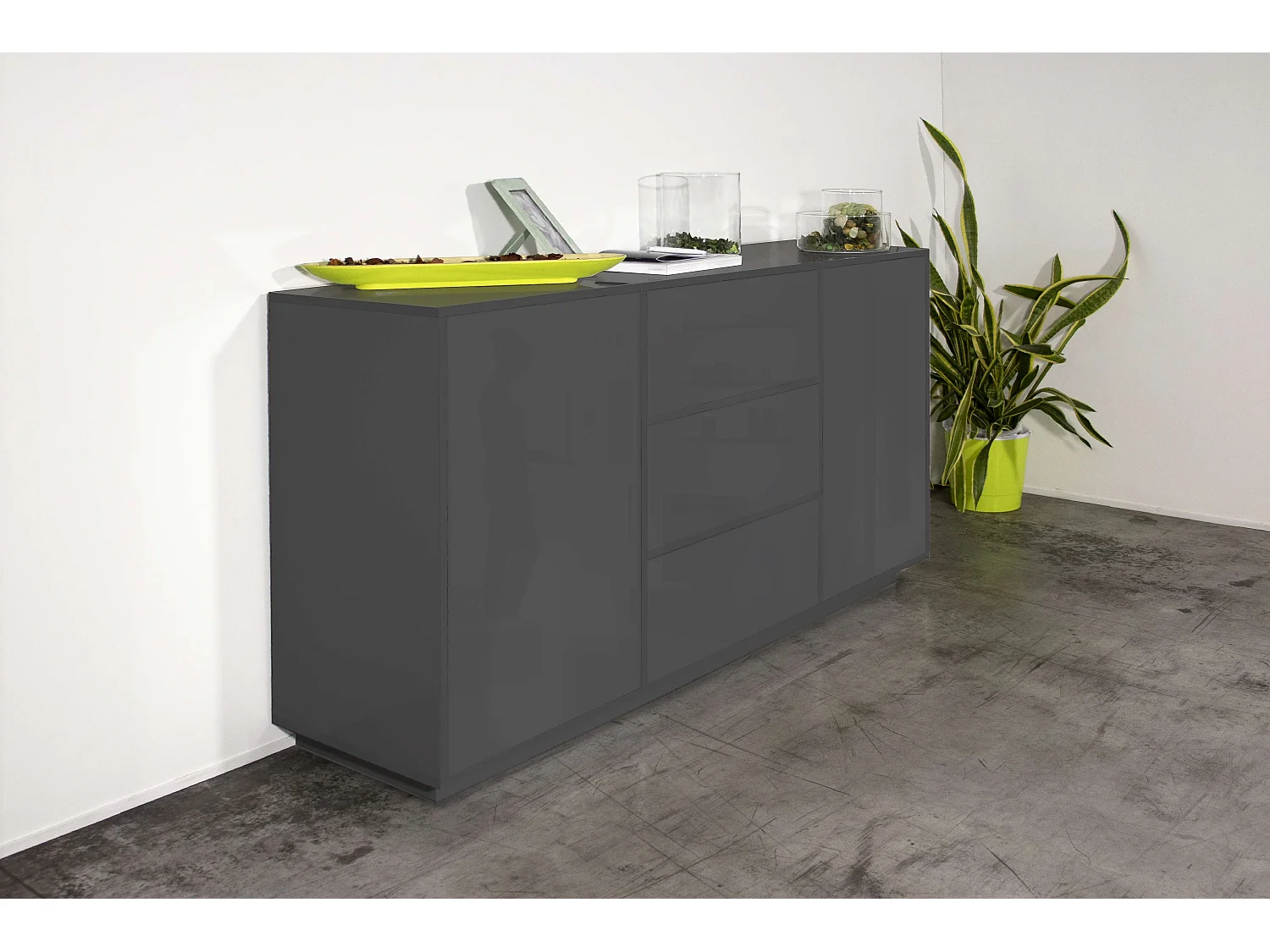 Moderne Design-Anrichte Wohnzimmerschrank 160cm Buffet Carat Report