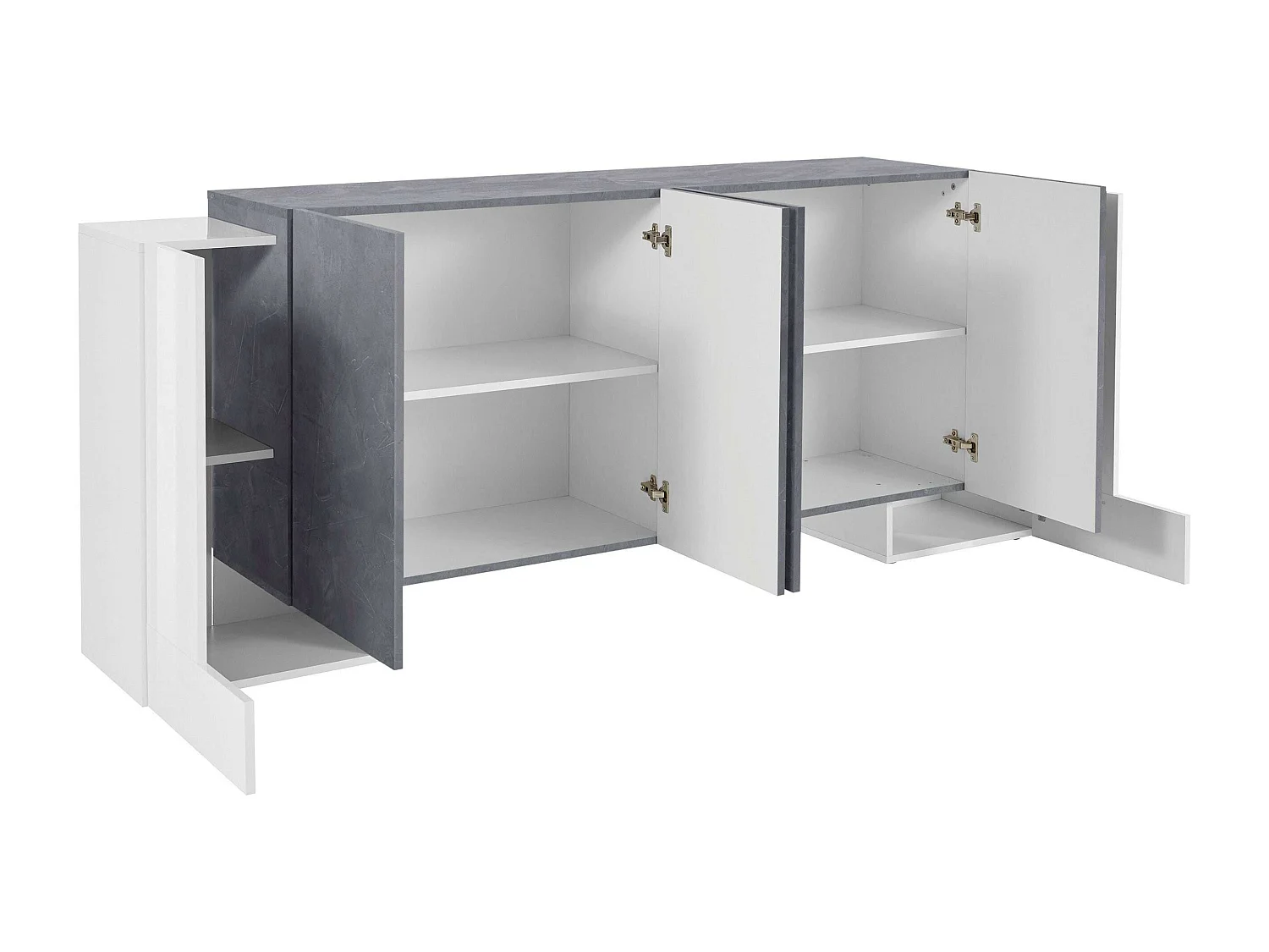 Mobile PILLON L 210 x H 85 x P 45 cm bianco lucido