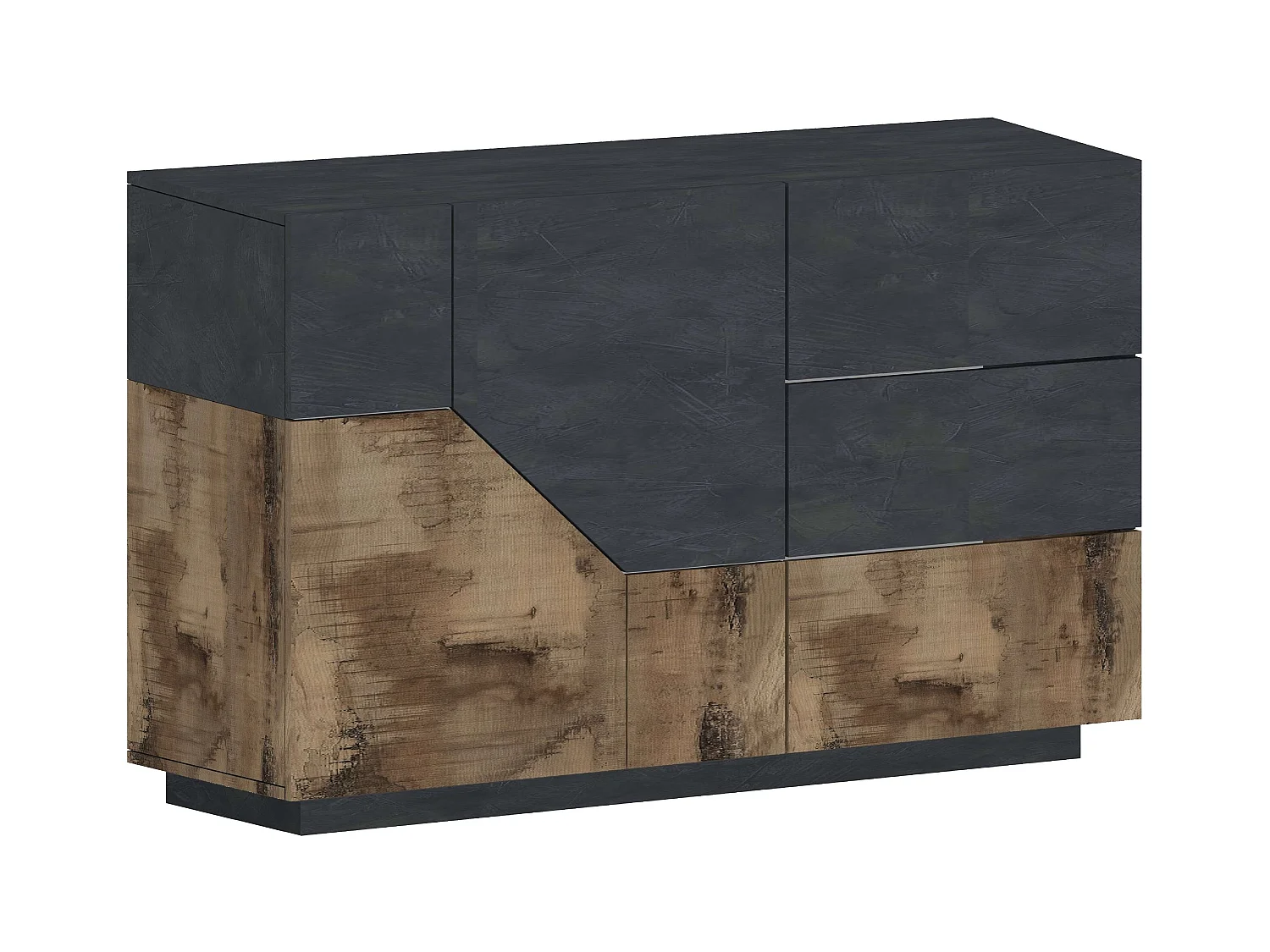 Aparador diseño salón 140x43cm 2 puertas 3 cajones Mira Report