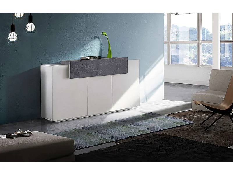 Aparador de 3 puertas y 3 estantes abatibles diseño moderno Corona Side Report