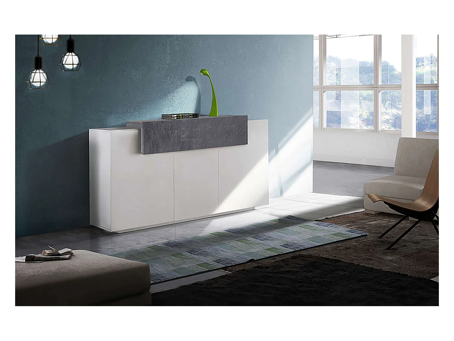 Buffet 3 portes battantes 1 placard rabat design moderne Corona Side Report