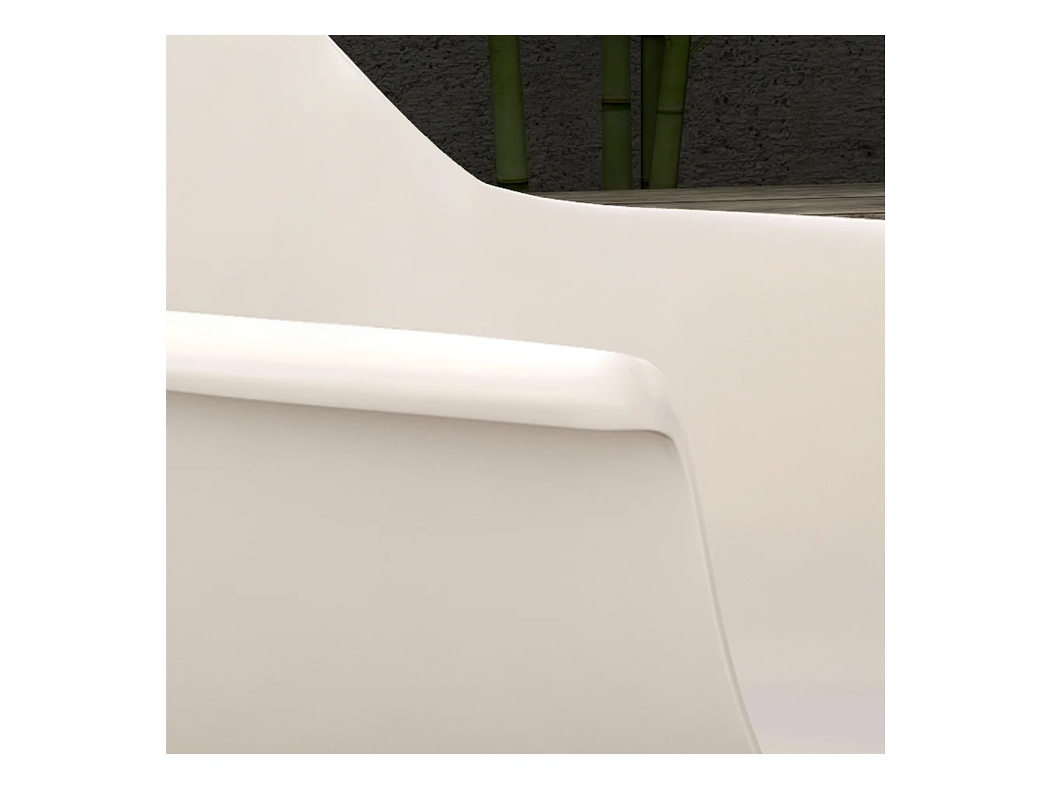 Lot de 4 chaises de jardin en plastique avec cadre en métal, beige