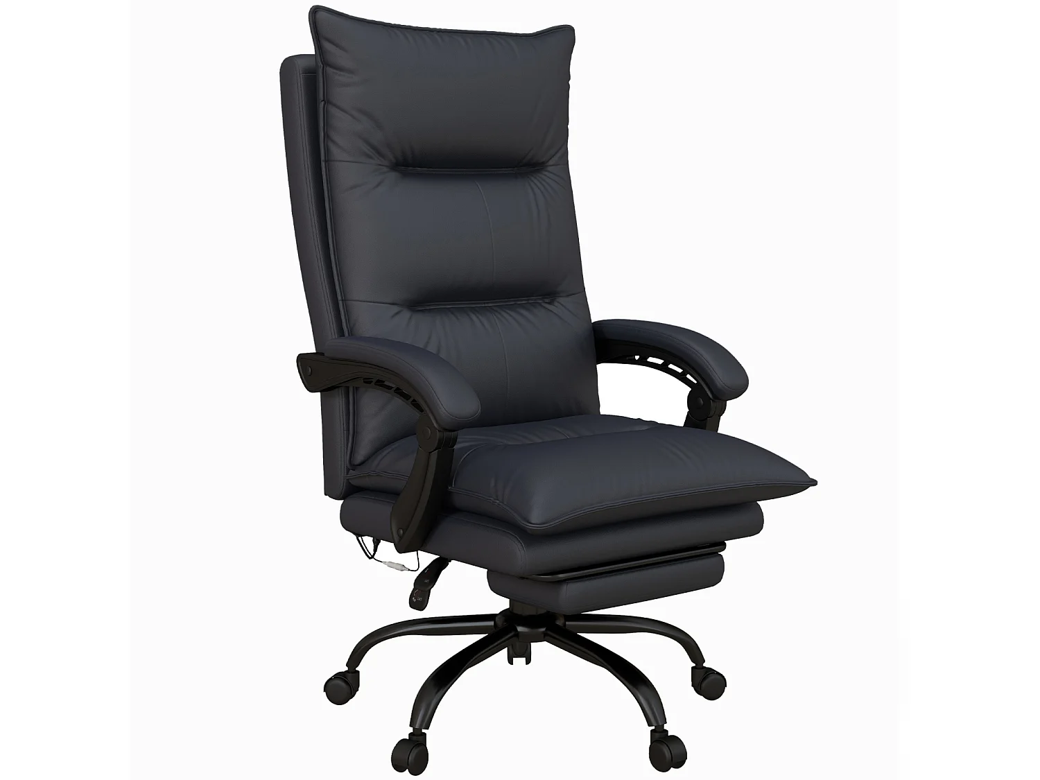 Fauteuil de bureau Massant et Chauffant - 6 Vibrations, Dossier 155° Microfibre gris foncé