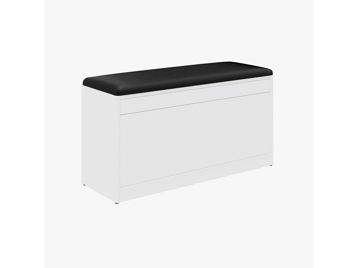 Schuhschrank BARI 100 cm – Sitzbank für den Flur mit Kunstlederpolsterung, für 8–10 Paar