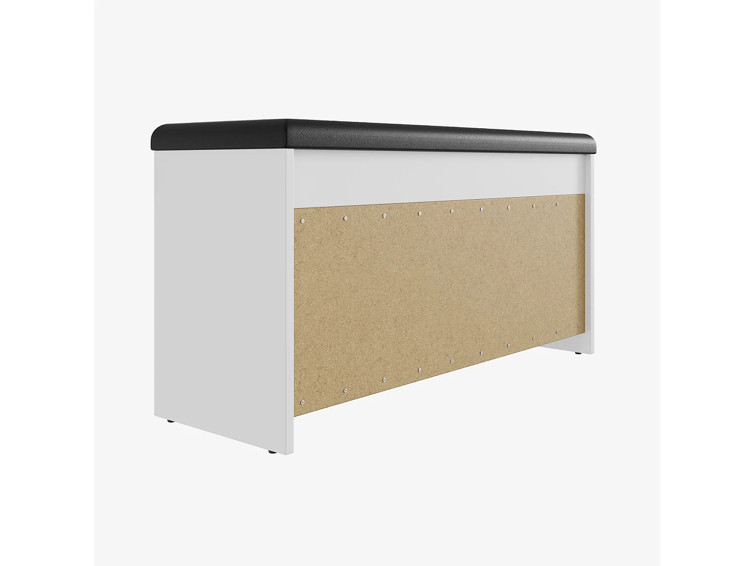 Schuhschrank BARI 100 cm – Sitzbank für den Flur mit Kunstlederpolsterung, für 8–10 Paar