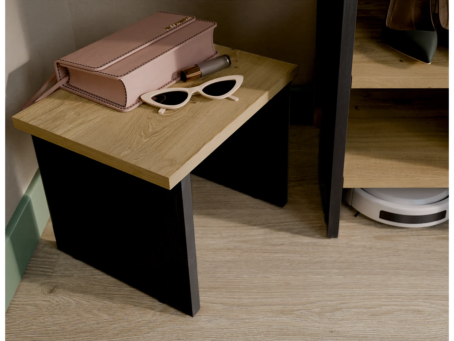 Schoenenrek RUBI 60 cm – Compact meubel met 6 niveaus, voor 14–16 paar schoenen, met verstelbare poten