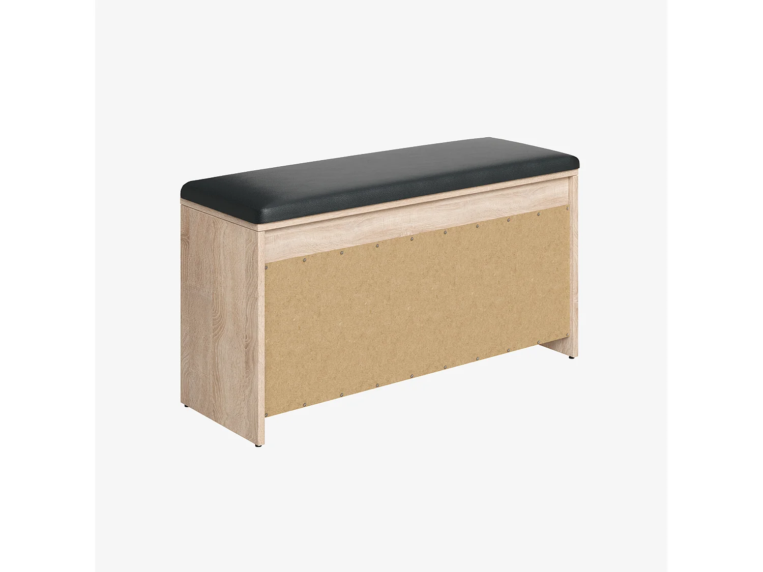 Schoenenkast BARI 100 cm – Halbank met zitting van ecologisch leer, voor 8–10 paar