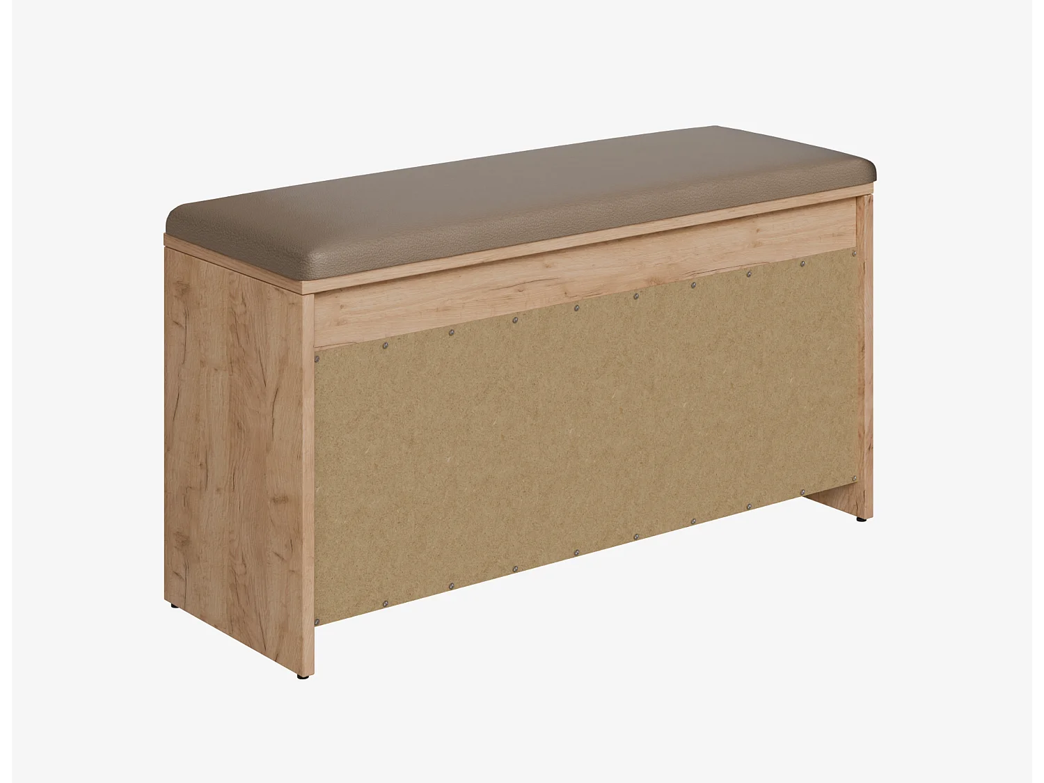 Meuble à chaussures BARI 100 cm – Banc d’entrée avec assise en cuir écologique, pour 8 à 10 paires