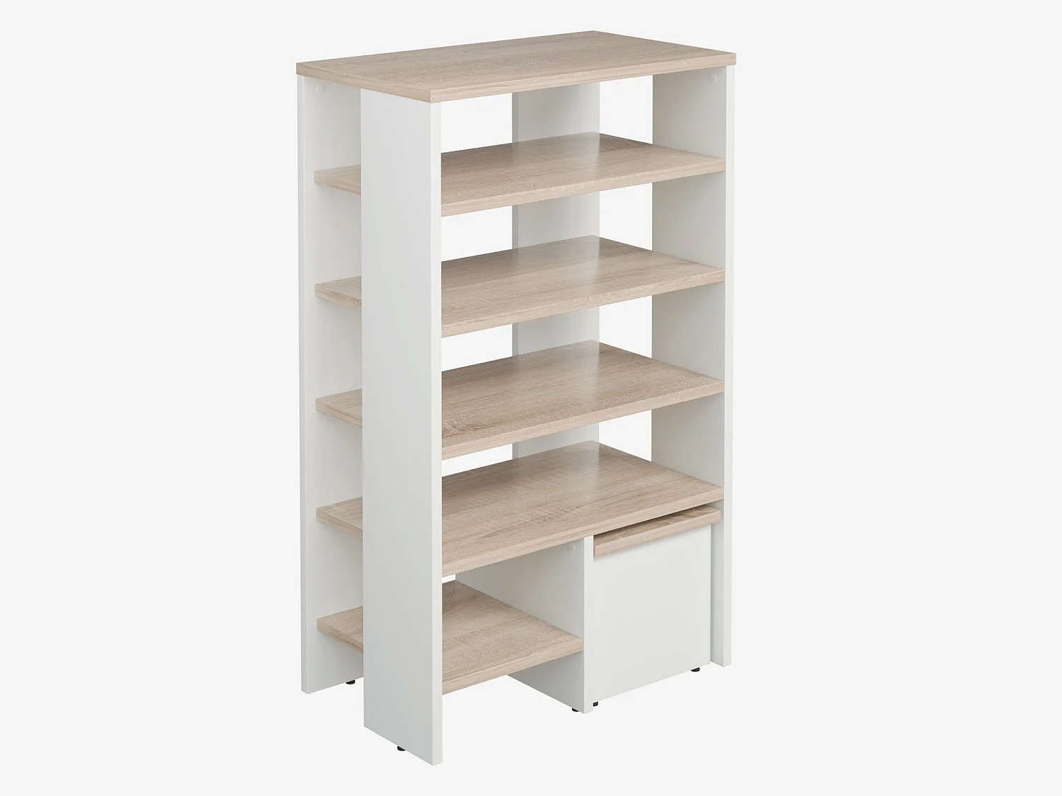 Étagère à chaussures RUBI 60 cm – Meuble compact avec 6 niveaux, pour 14 à 16 paires, avec pieds réglables