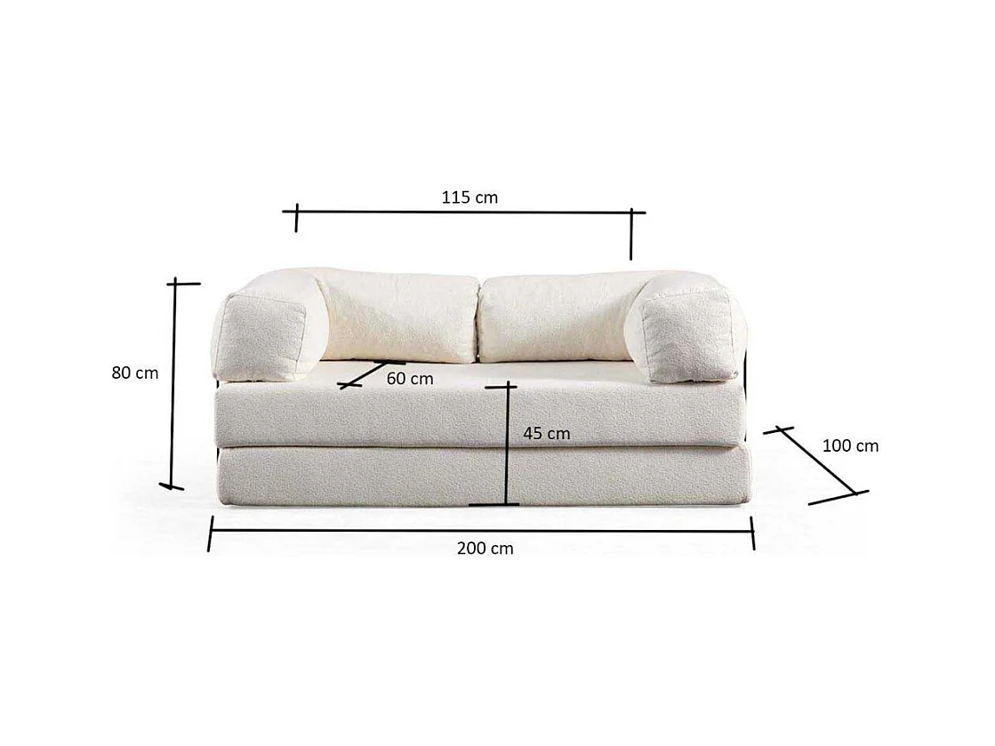 Canapé 2 places modulable Via Con