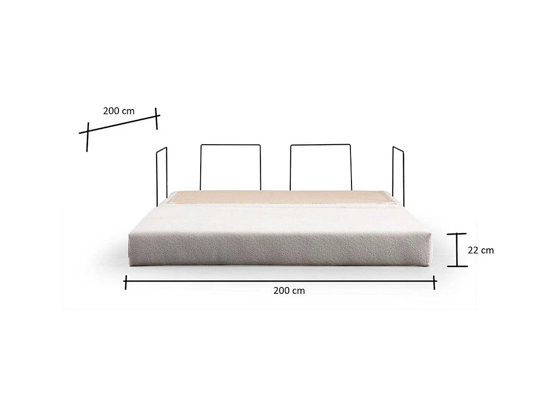 Canapé 2 places modulable Via Con