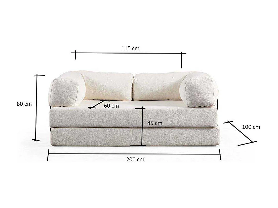 Canapé 2 places modulable Via Con