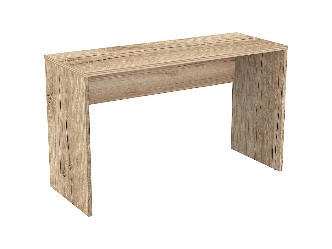 Escritorio color roble MELTO 130 cm – Estilo moderno, compacto e ideal para dormitorio o teletrabajo
