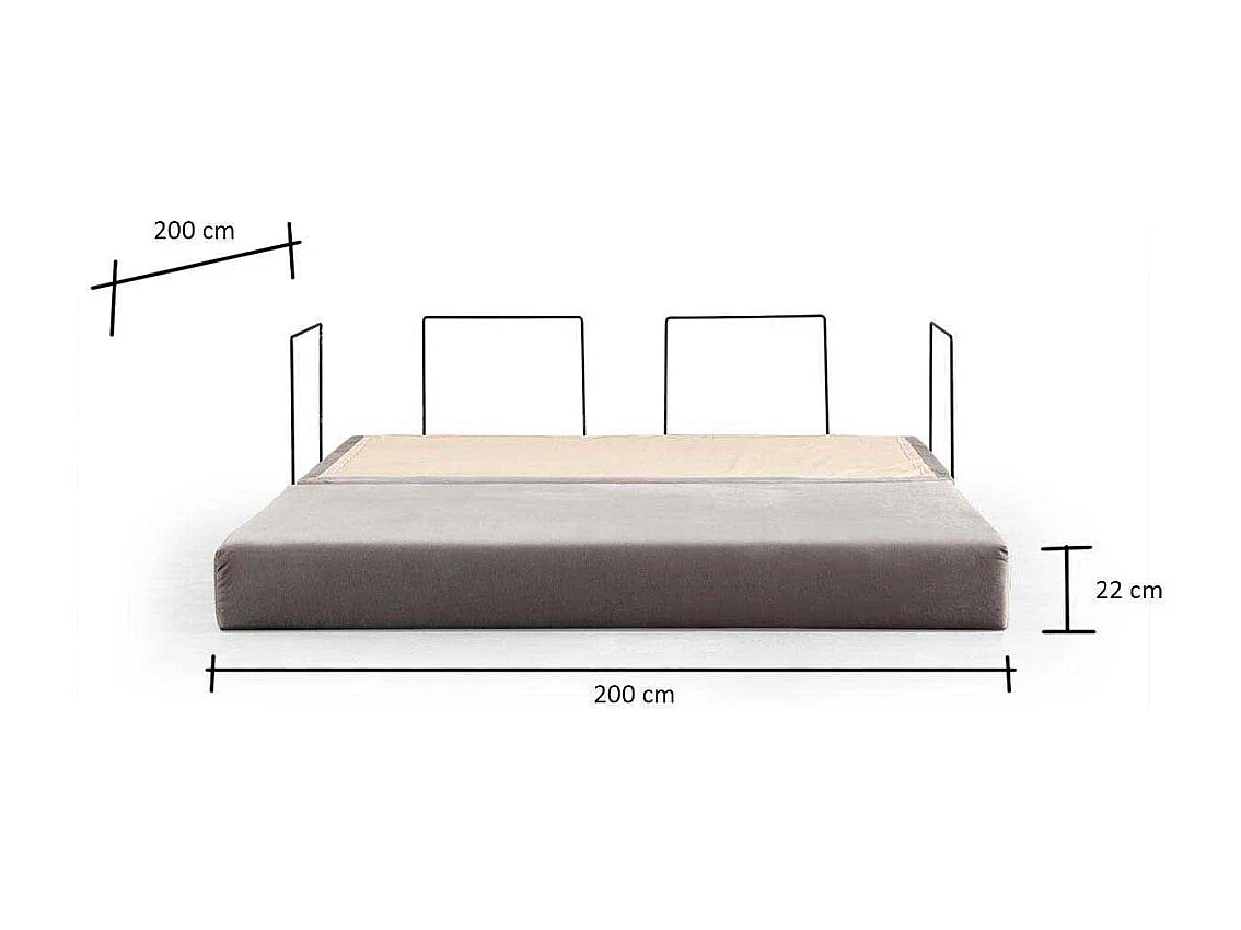 Canapé 2 places modulable Via Con