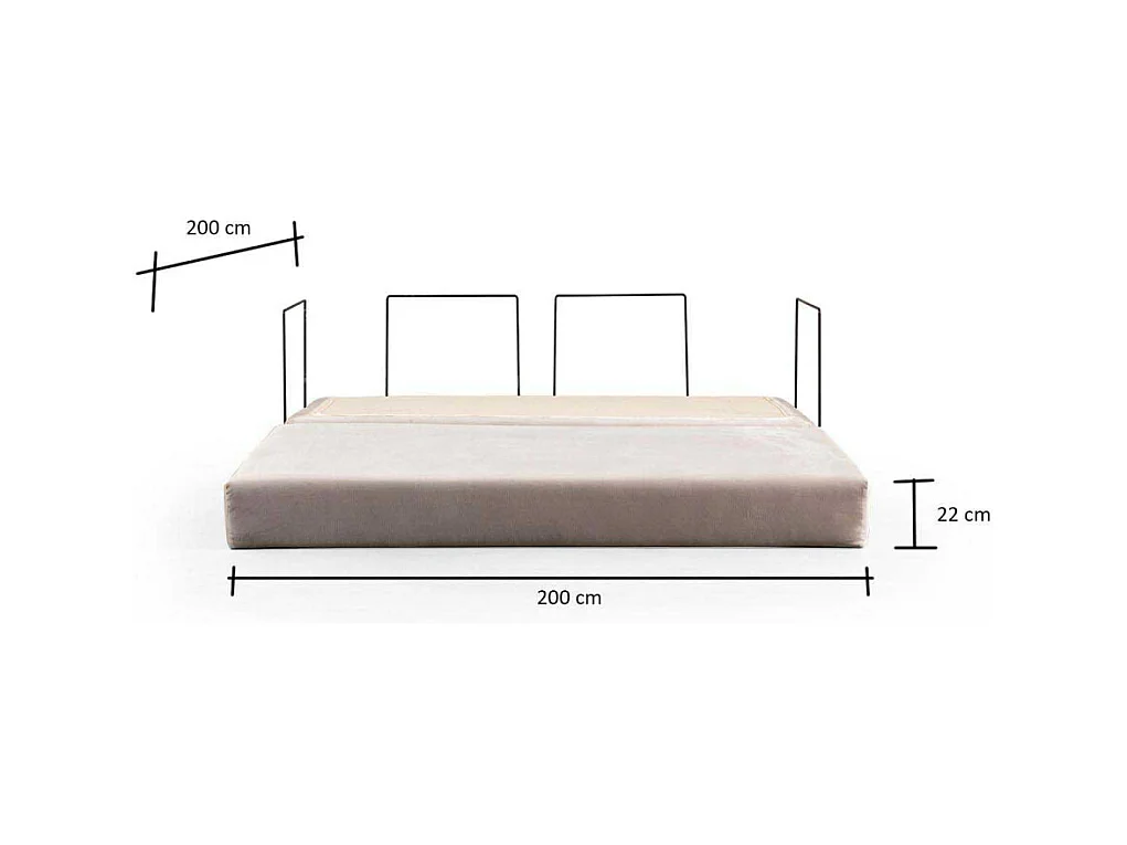 Canapé 2 places modulable Via Con