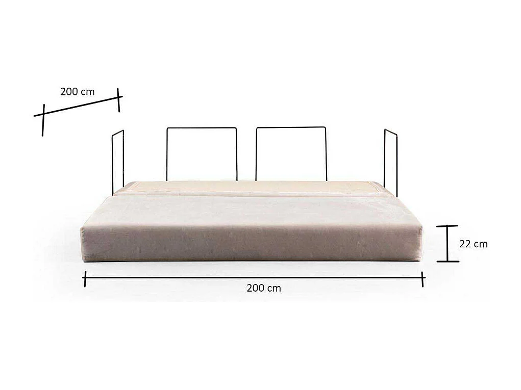 Canapé 2 places modulable Via Con