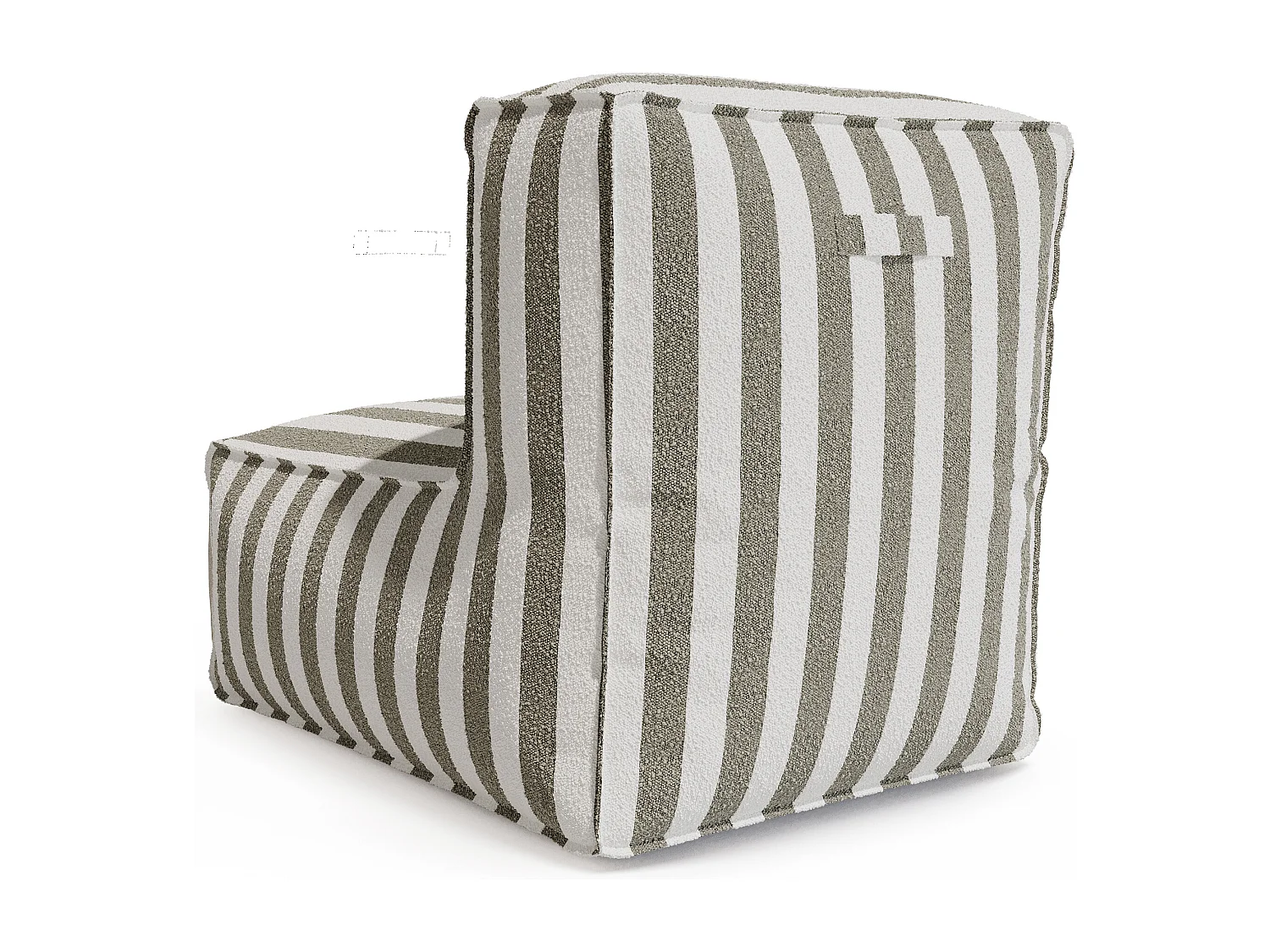 Fauteuil de jardin en tissu bouclette - Rayé blanc et beige - NOUMARA de MYLIA