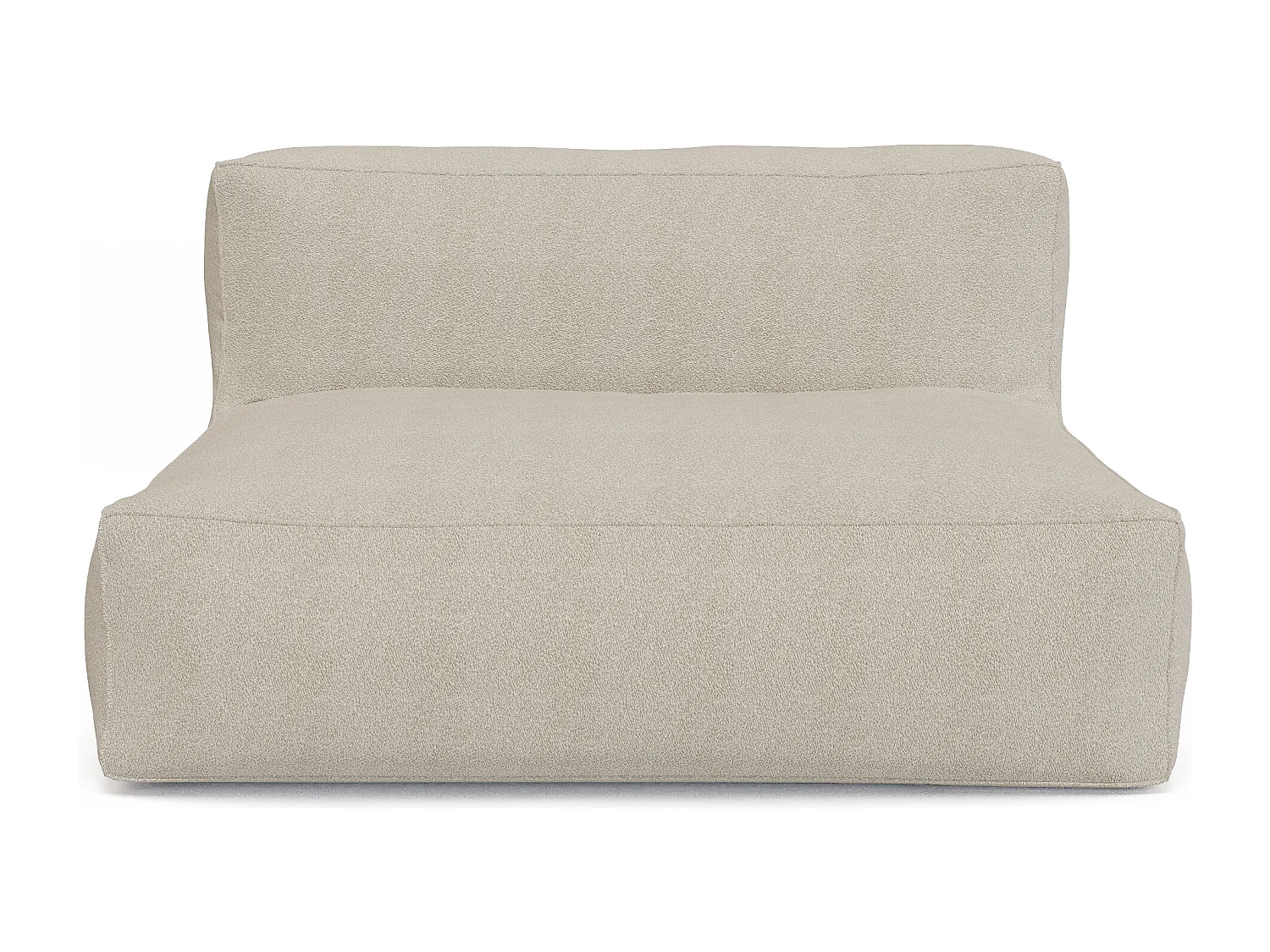 Canapé 2 places de jardin en tissu bouclette - Beige - NOUMARA de MYLIA