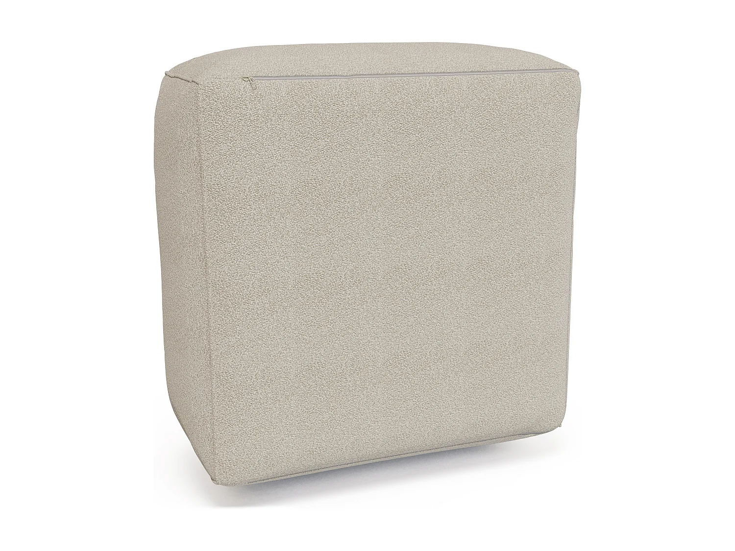 Pouf de jardin en tissu bouclette - Beige - NOUMARA de MYLIA