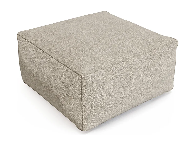 Pouf de jardin en tissu bouclette - Beige - NOUMARA de MYLIA