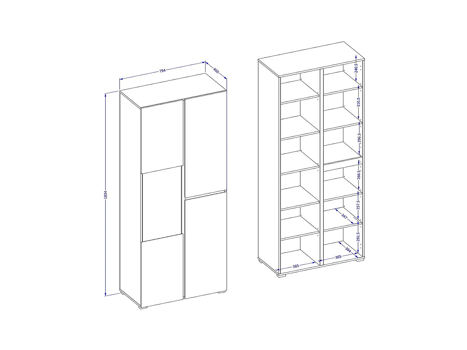 Vitrina HAVANA – Elegancia depurada en roble claro y blanco mate - Sin LED