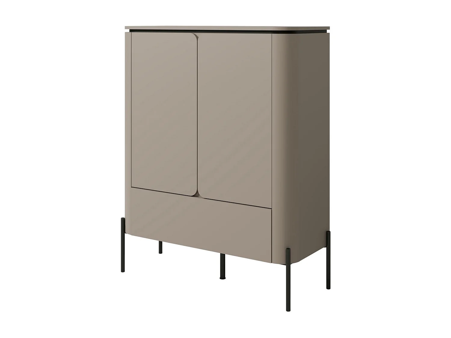 Ensemble de meubles BELLA – Buffet, meuble TV et buffet haut – Finition Congo mat chic