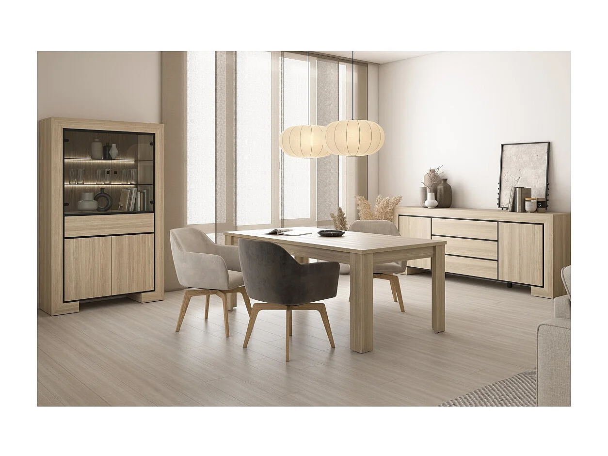 Mesa de comedor COPA – 190x76x100 cm – Roble elegante – Diseño escandinavo