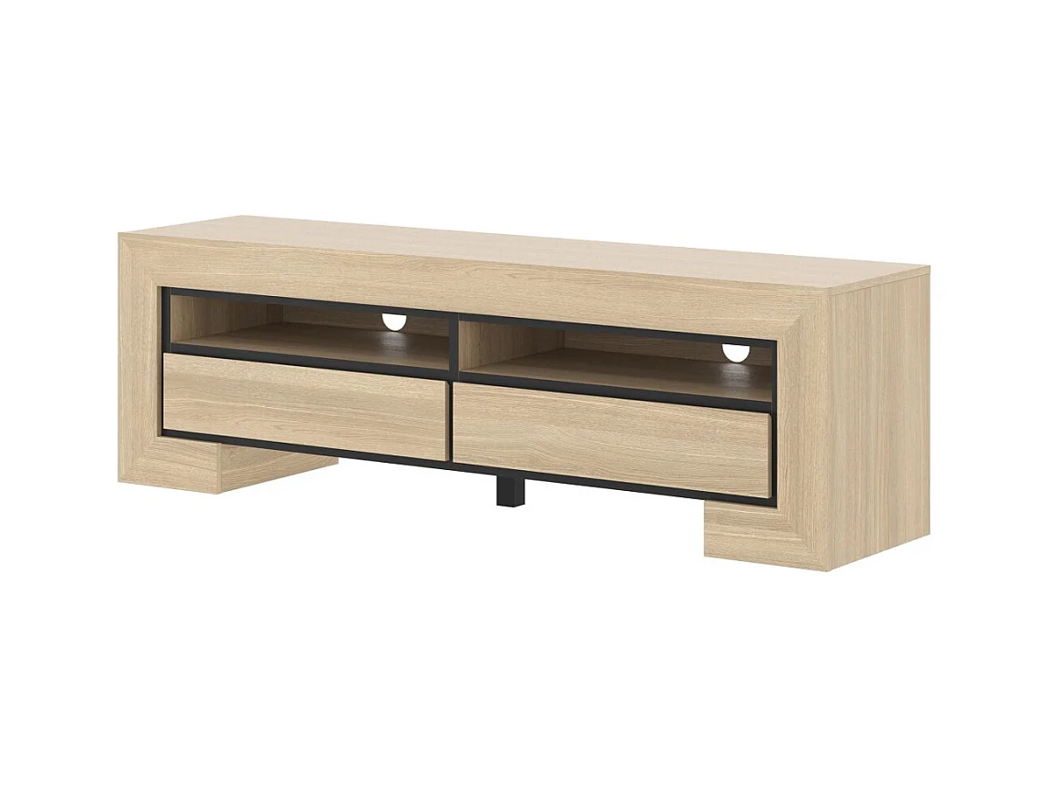 Móvel para TV coleção COPA – 160x50,5x41 cm – 2 gavetas e 2 nichos – Carvalho elegante – Design escandinavo