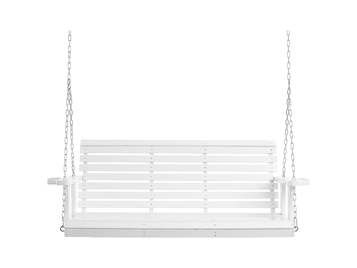 Veranda Schommel SucceBuy, 165 cm Hout, Hangstoel voor Tuin, Patio of Terras,Verbeterd Draagvermogen 400 kg, Wit