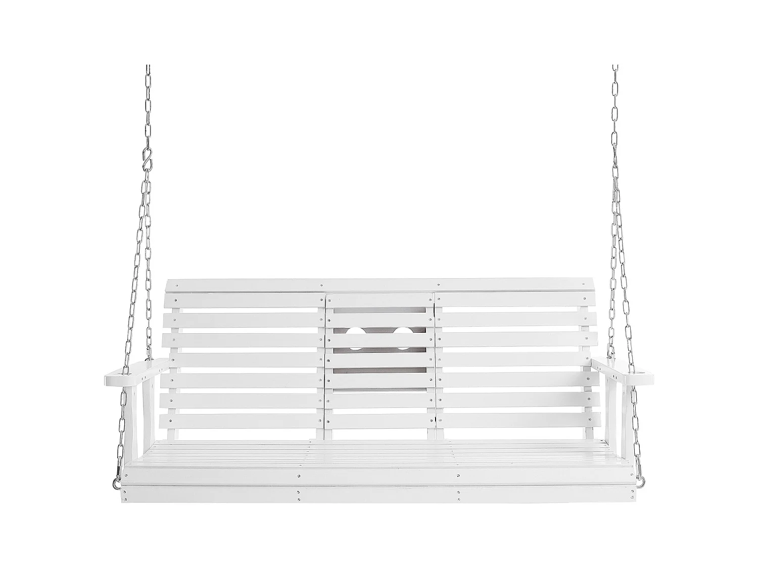 Columpio de Porche SucceBuy, de Madera de 152,4 cm,Silla Suspendida para Jardín, Patio o Terraza, Blanco