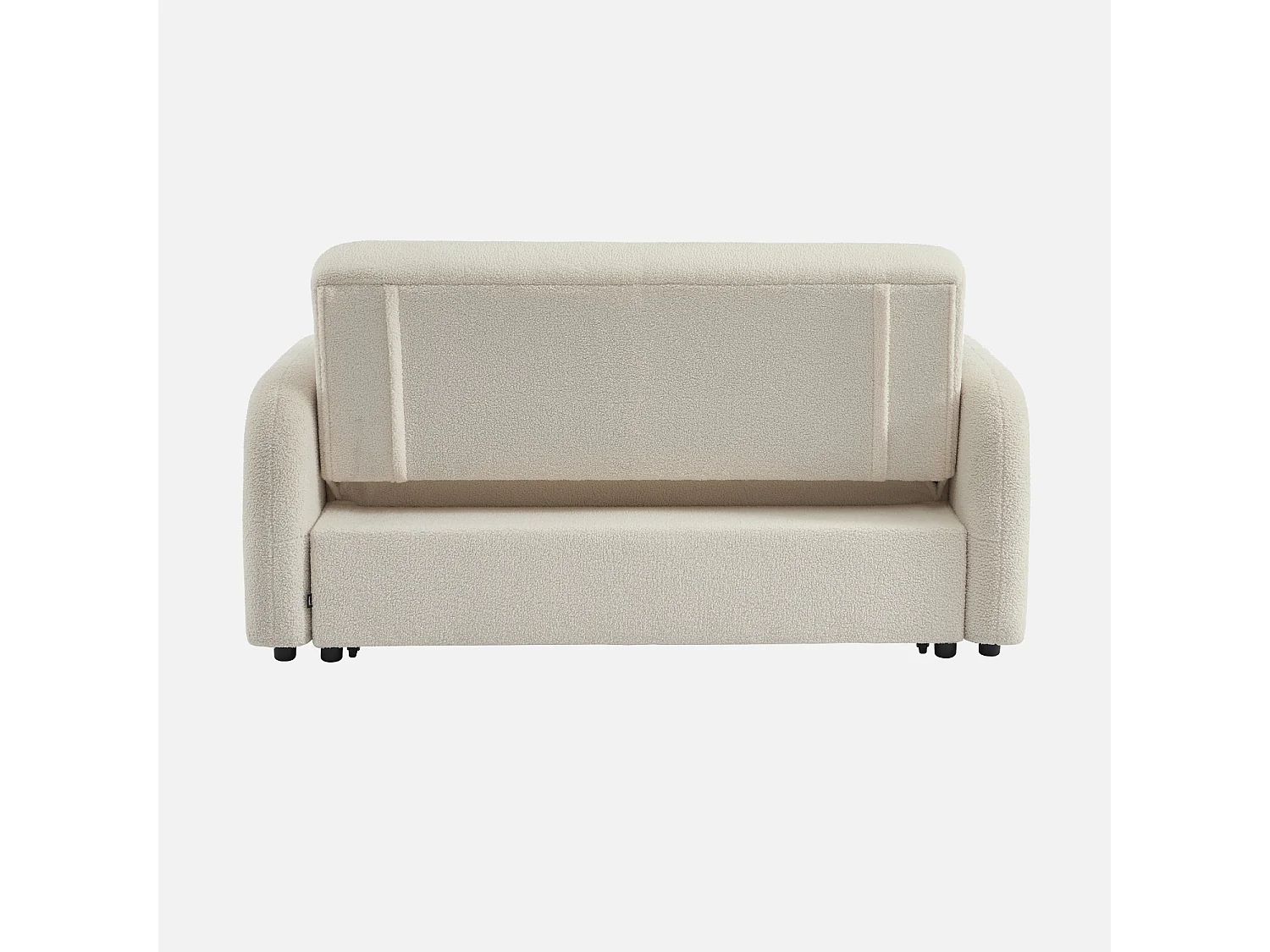 Sofá cama en borreguito de 2 plazas crema