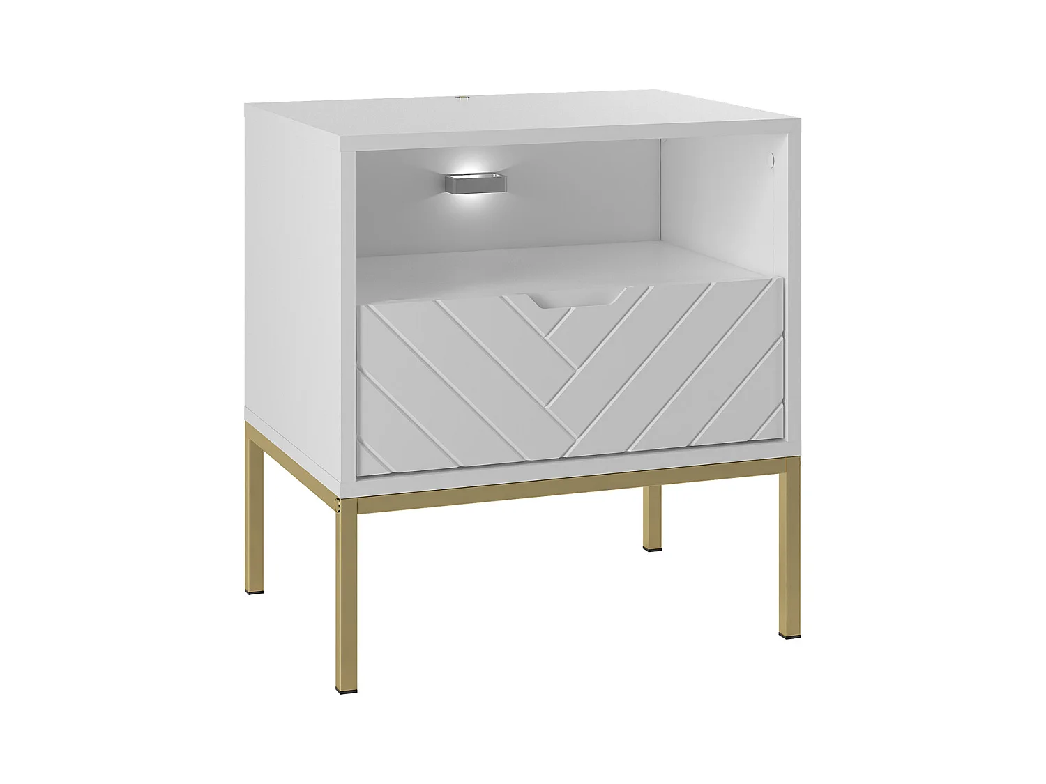 Chevet 1 tiroir Daria Blanc