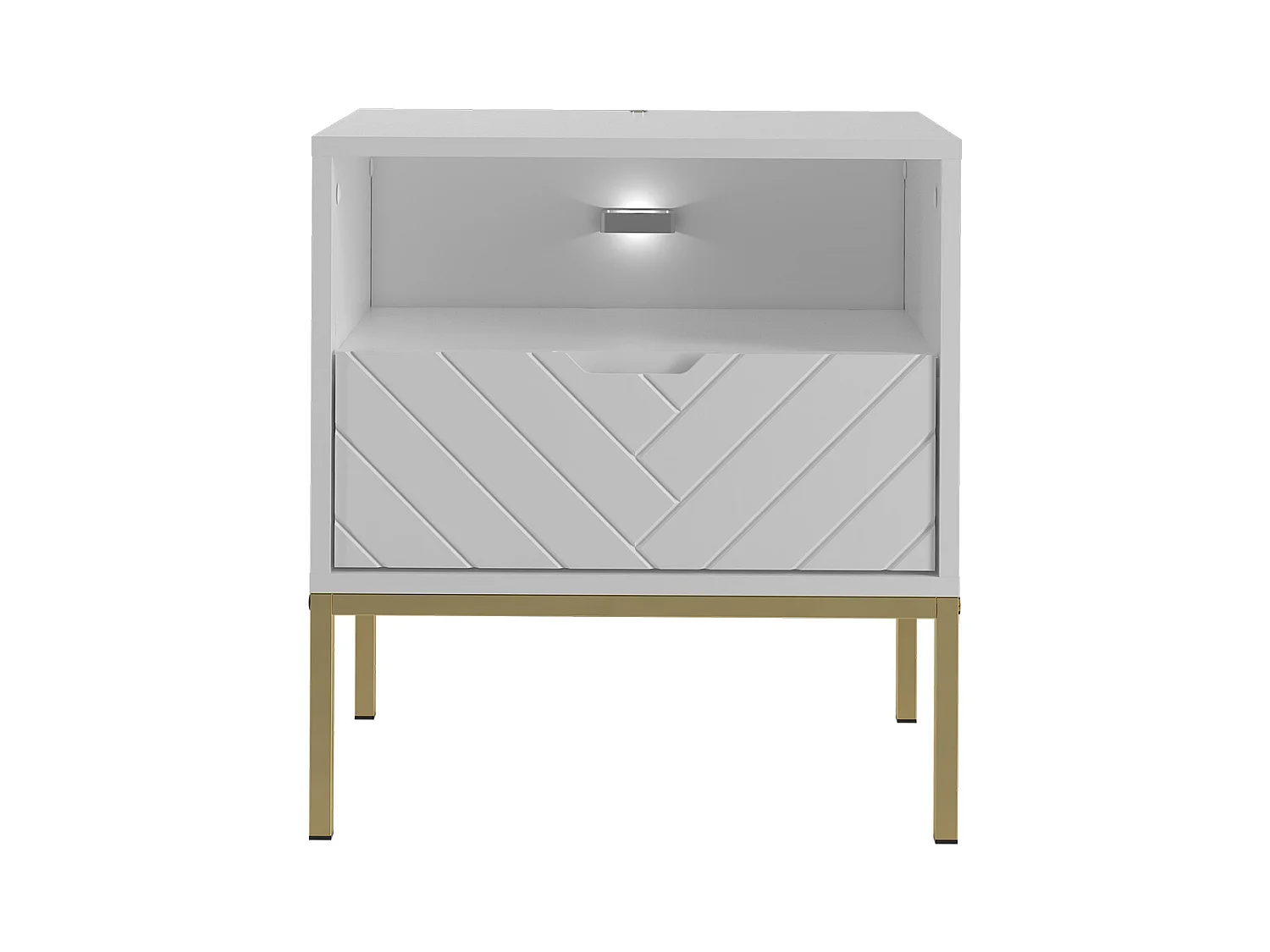 Chevet 1 tiroir Daria Blanc