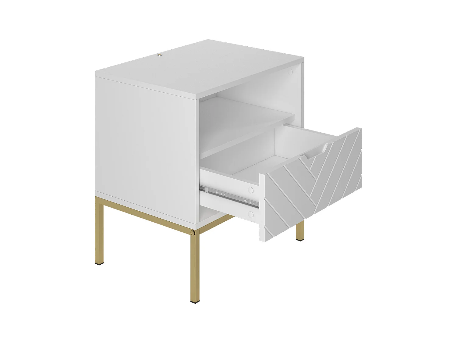 Chevet 1 tiroir Daria Blanc
