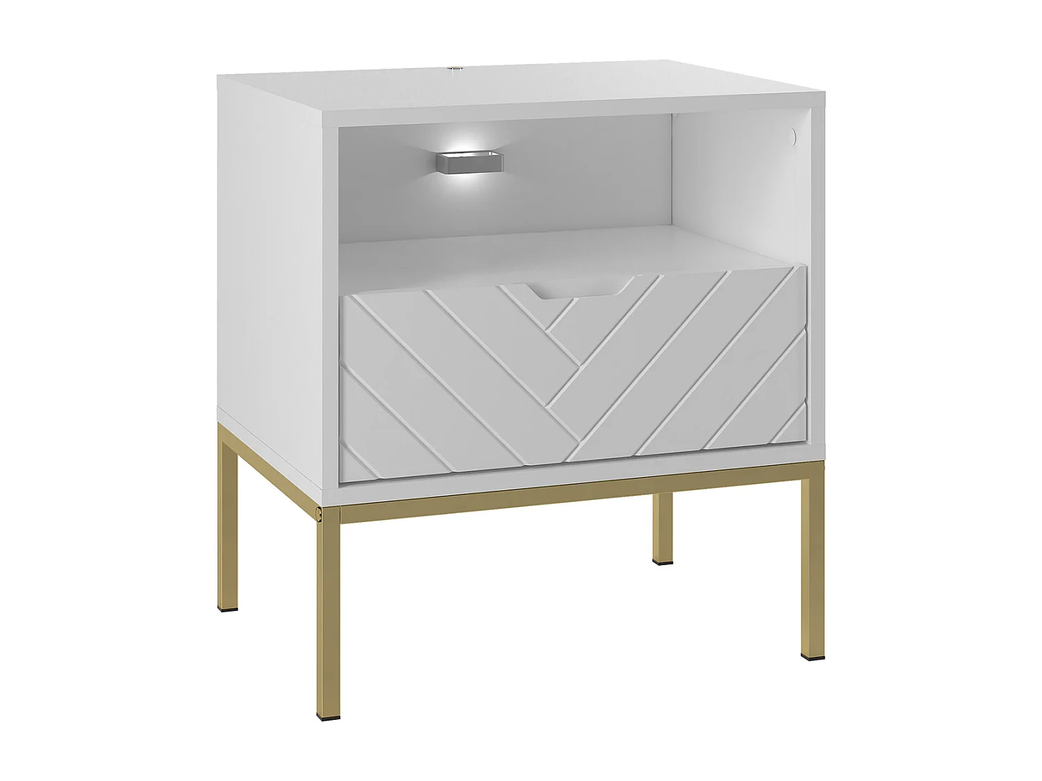 Chevet 1 tiroir Daria Blanc