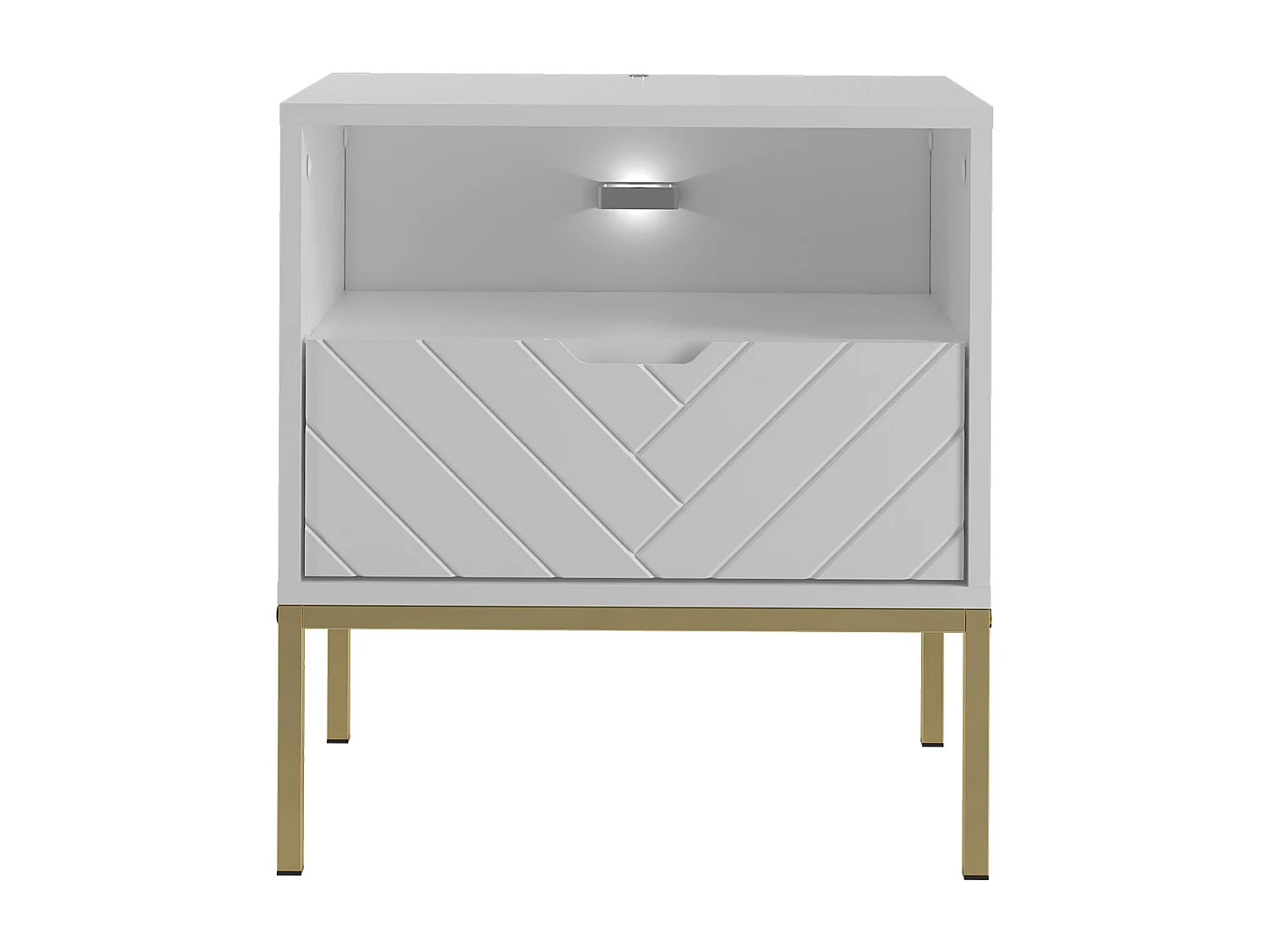 Chevet 1 tiroir Daria Blanc