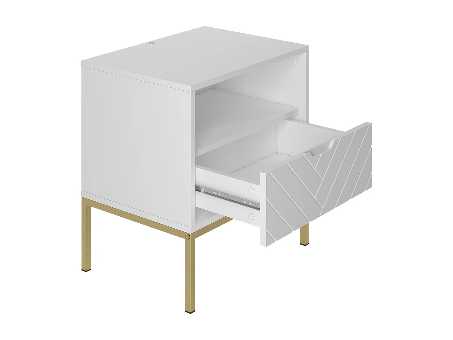Chevet 1 tiroir Daria Blanc