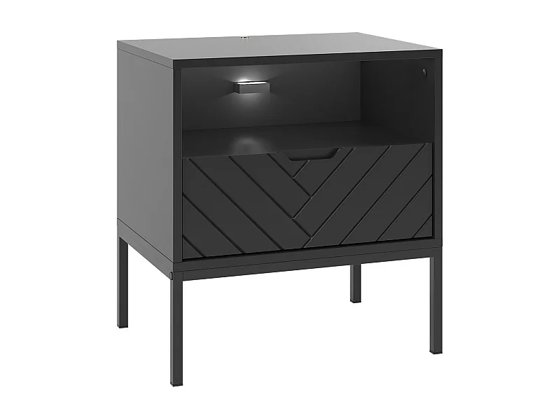 Daria 1-lade nachtkastje Zwart