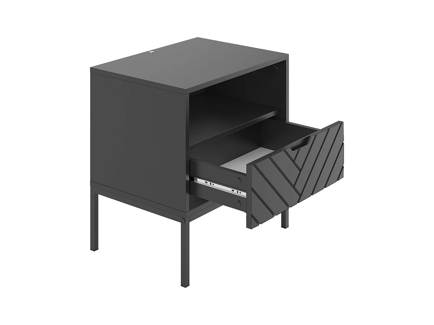 Chevet 1 tiroir Daria Noir