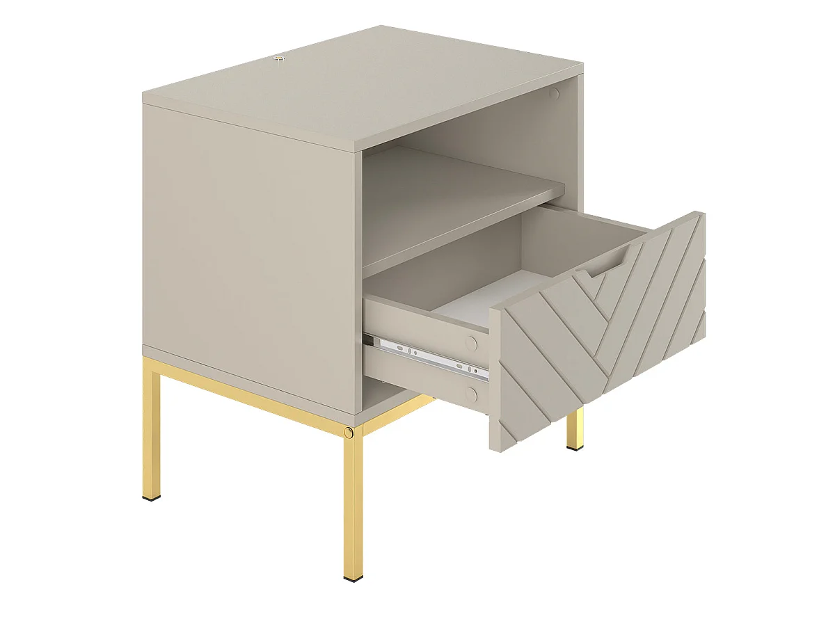 Daria Cashmere sengebord med 1 skuffe