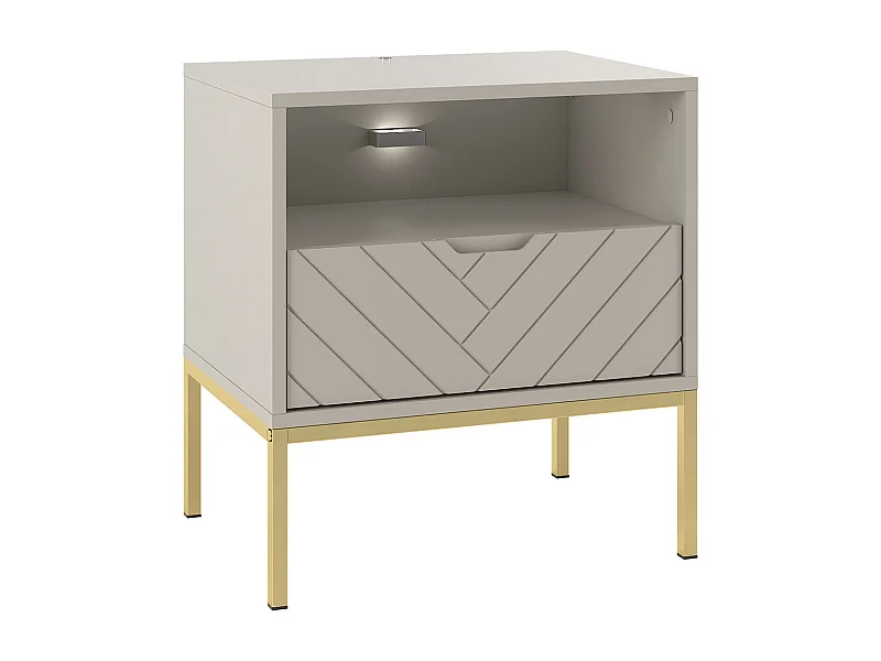 Chevet 1 tiroir Daria Cachemire