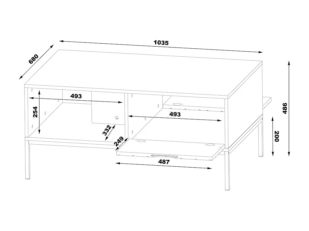 Table basse Daria Noir