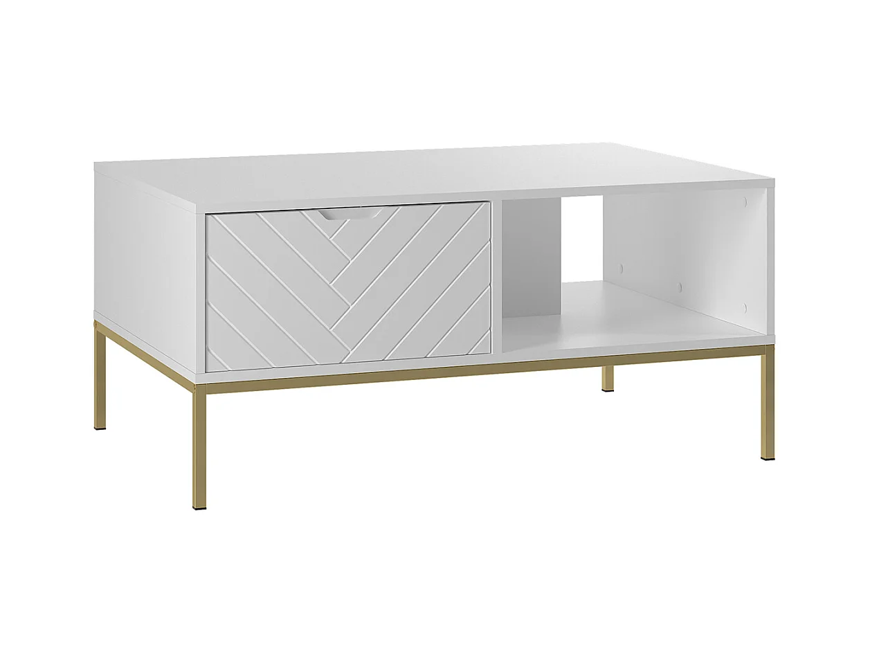 Tavolino da caffè Daria bianco 69cm