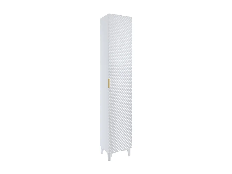 1-türige Säule auf Füßen Cléa Weiß