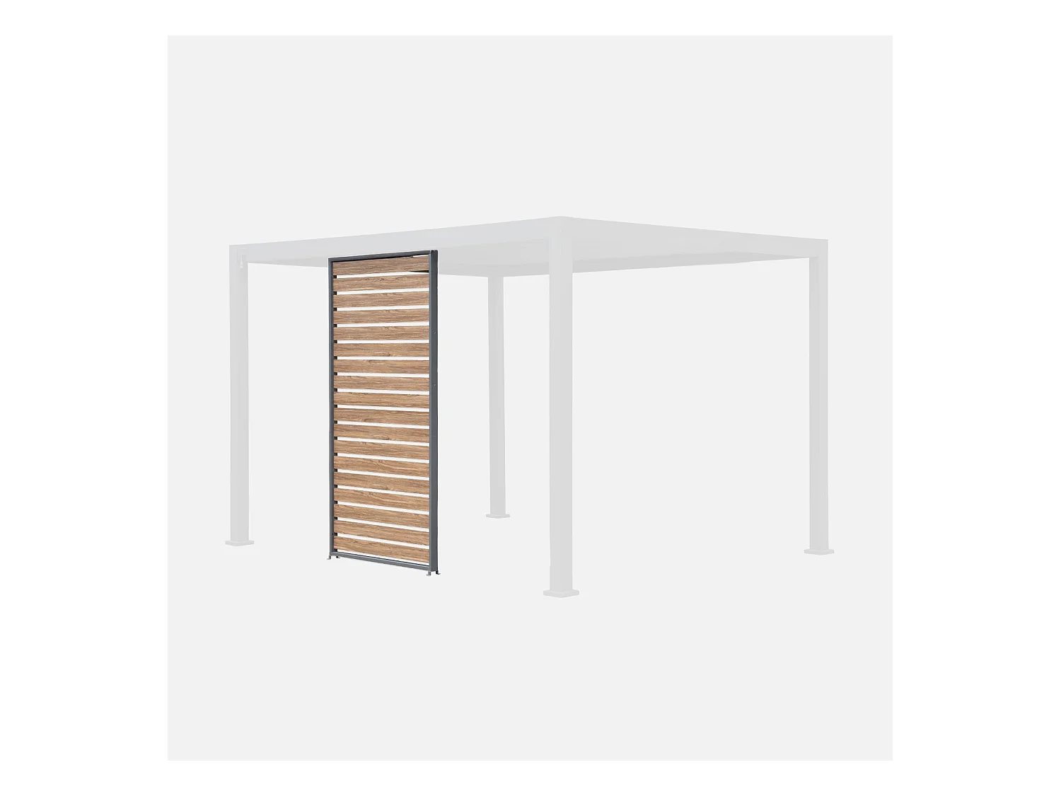 Persiana de 130cm de aluminio efecto madera para pérgola triomphe de
