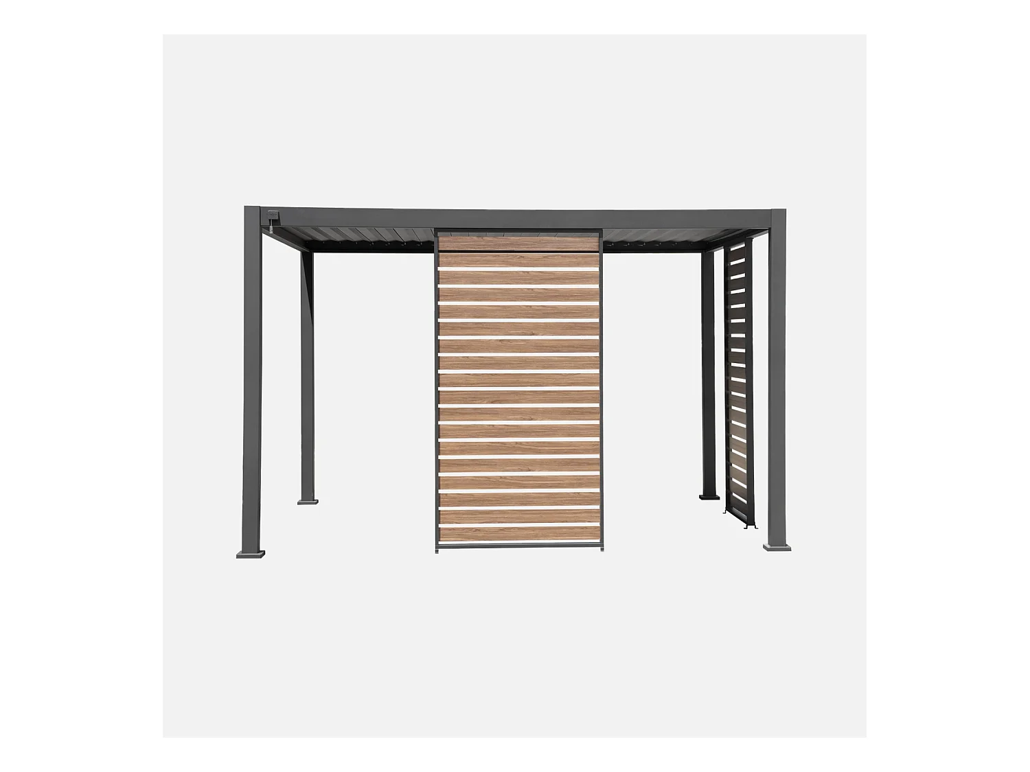 Persiana de 130cm de aluminio efecto madera para pérgola triomphe de