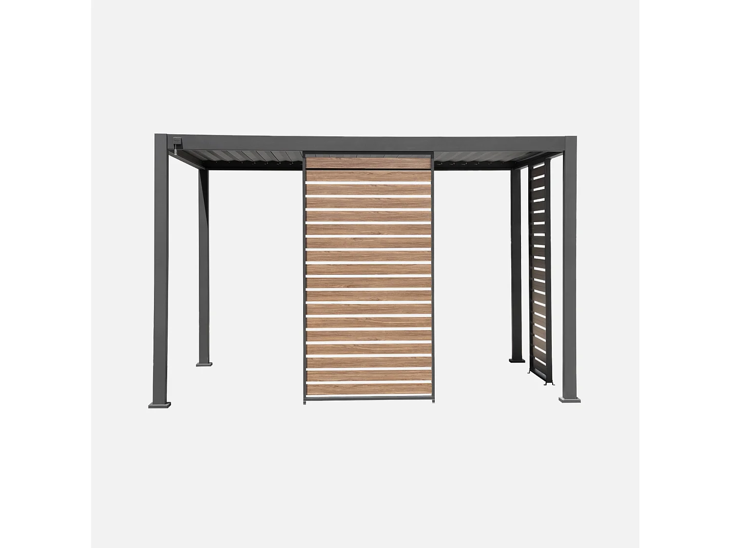 Persiana de aluminio efecto madera de 1.3m  antracita