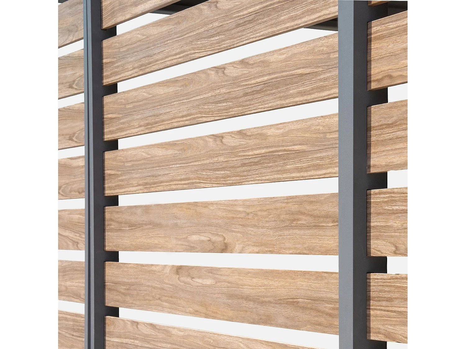 Persiana de aluminio efecto madera de 1.3m  antracita