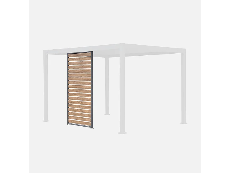 Persiana 130cm in alluminio effetto legno per pergola triomphe 3x4m,