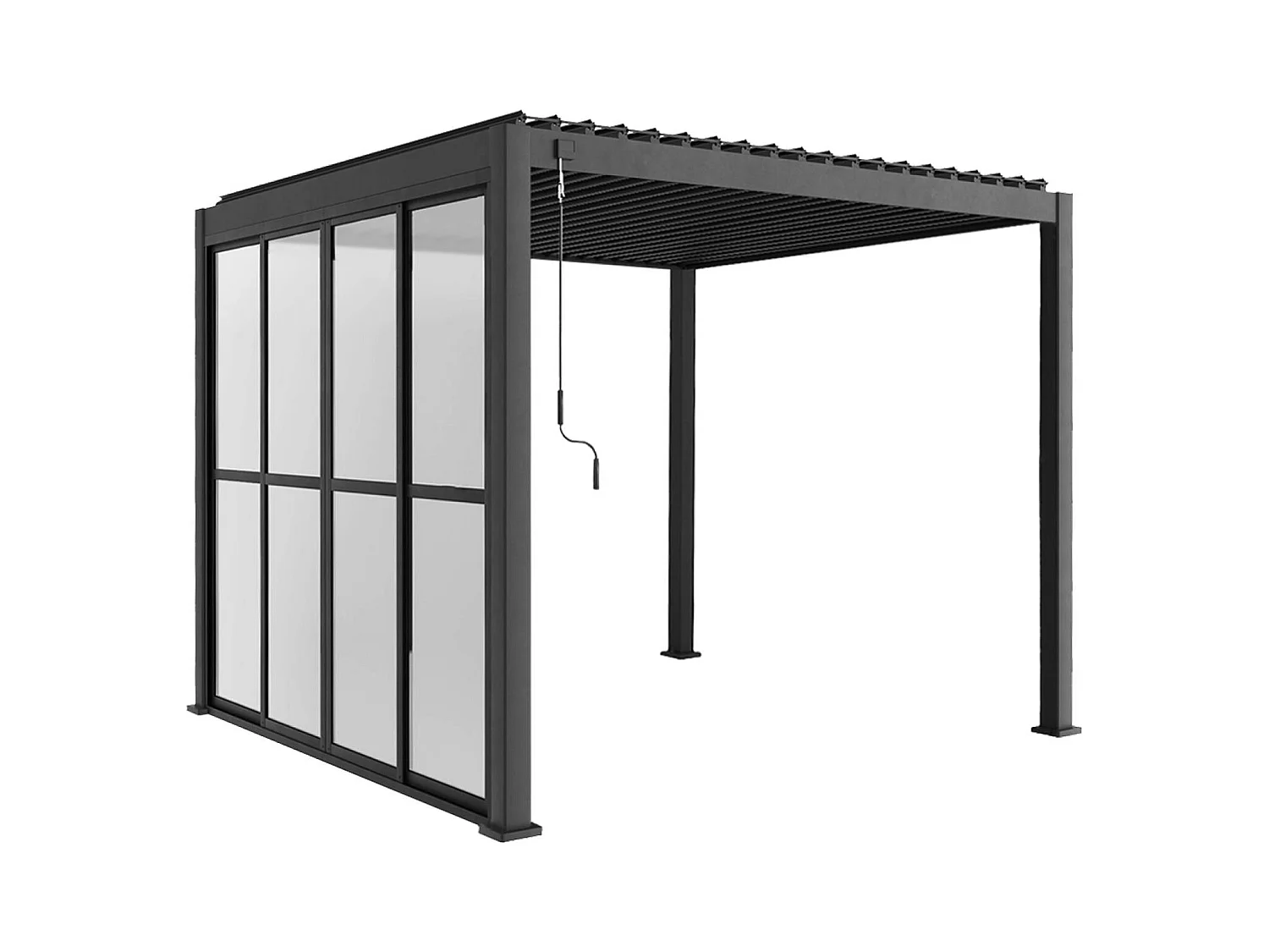 Puerta corredera para pérgola triomphe de 3m  antracita